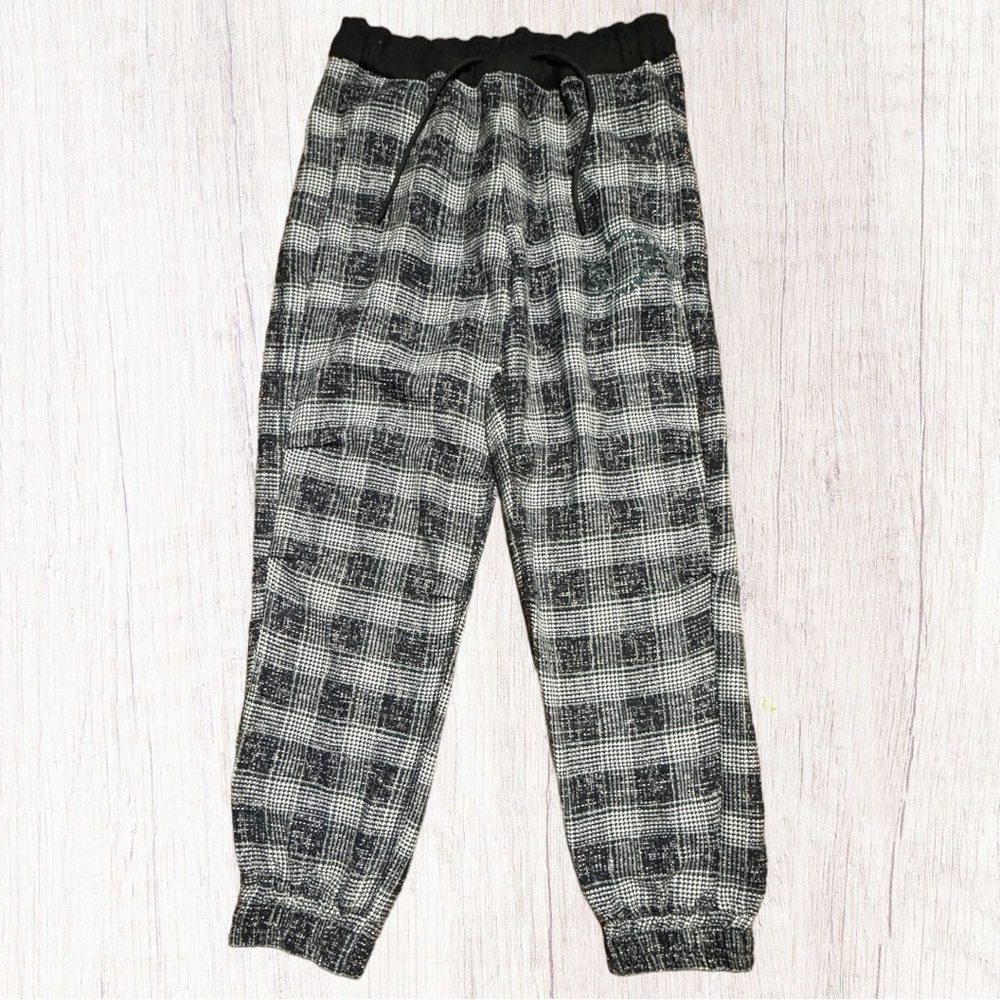 Zara Denim Wear Green Black Textured Joggers size Medium Don’t Crave The Fantasy